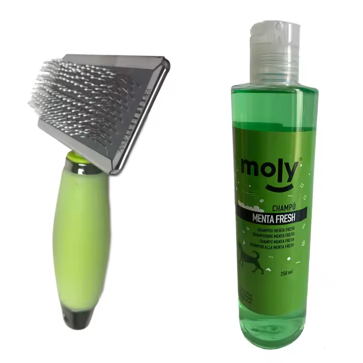 Champú Repelente para Perros y Carda de Gel de Silicona para Desenredar el Pelo - Cuidado y Belleza para Mascotas - 1