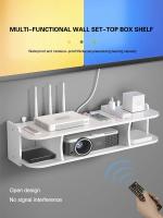 Estante Flotante Inalámbrico Con Enchufe Y Router Para Cableado Oculto Soporte De Pared Para TV Y Estuche De Alta Velocidad Organizador De Almacenamiento - details 0