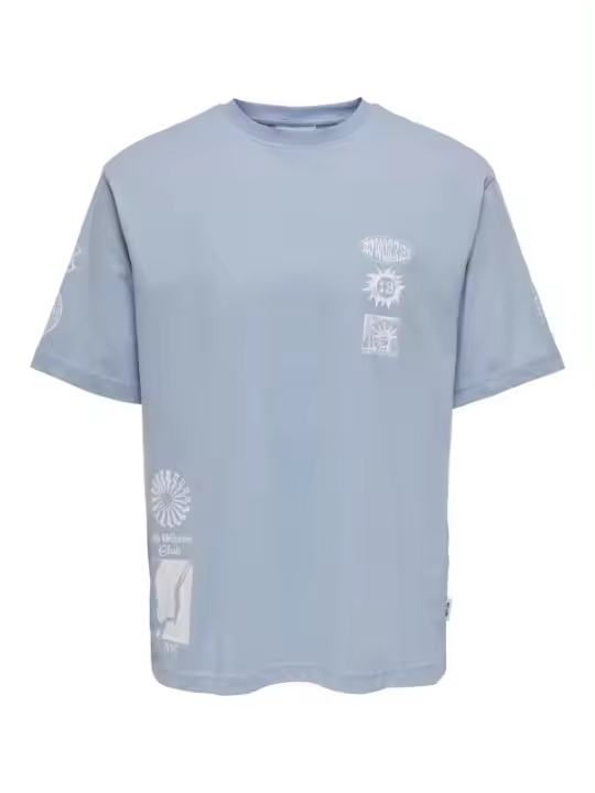 ONLY  SONS Camisetas de chico 22030960 AZULCLARO - 1