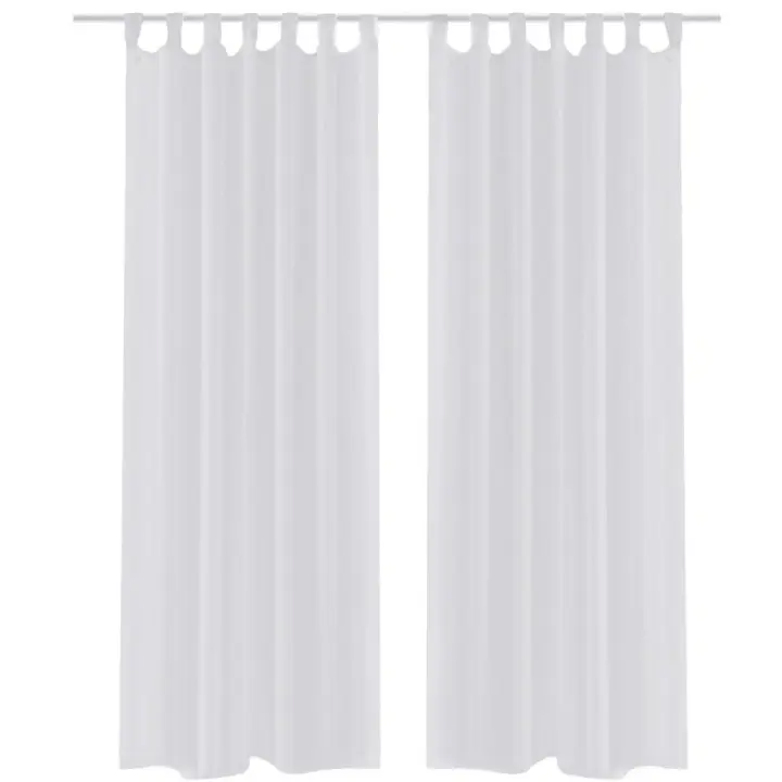2 Cortinas blancas transparentes 140 x 225 cm - 1