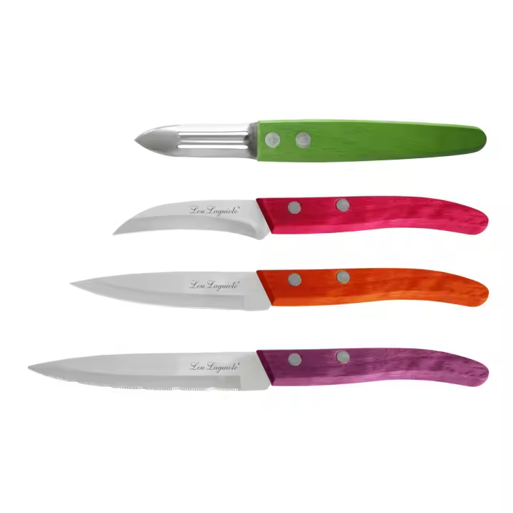 Amefa Cuchillos de Cocina Forest Color 4 Piezas 21,5CM Multicolor Madera - 1