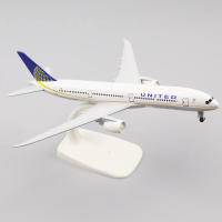 Modelo De Avión De Metal Aleación 20cm B787 United Airlines Con Pines De Aterrizaje Avión De Colección a Escala Para Adultos - details 4
