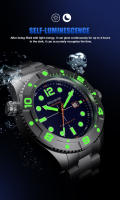 Reloj De Pulsera Mecánico Para Hombre FeelNever Sport De Natación Profesional Cristal De Zafiro Acero Inoxidable Resistente Al Agua 50Bar Con Fecha - details 5