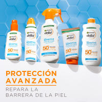 GARNIER | Delial Sensitive Advanced Leche Protectora Solar para pieles claras, sensibles e intolerantes al sol IP50+. Muy resistente al agua, 0% pegajoso, 0% graso - 2x400 ml. - details 0