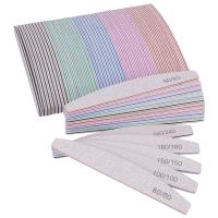 Set De 5/10 Pcs Archos De Uñas Profesionales Con Papel De Herramientas De Manicura 150/180 Y Forma De Media Luna Verde - details 3