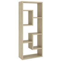 vidaXL Estantería de pared contrachapada 36x16x90 cm Blanco, Negro, Roble Sonoma Mueble Almacenaje Estantería para Oficina, Estudio, Dormitorio Estantería/Librería/ mueble de Almacenamiento - details 0