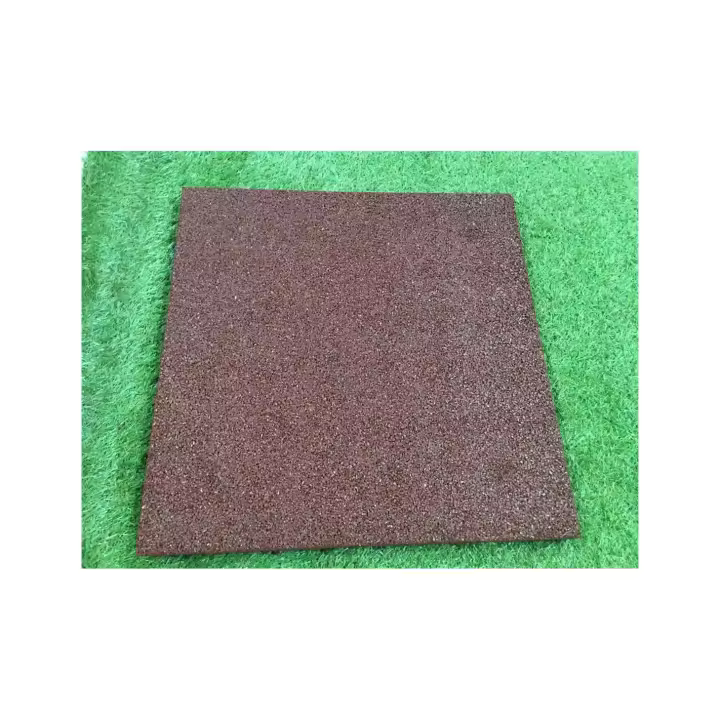 JARDIN202 - Loseta de Caucho Rojo - 20 mm 50x50 - 1