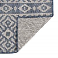 vidaXL Alfombra de exterior tejido plano estampado de hoja 140x200 cm Color Gris,  Taupé,  Azul y mas Alfombras de área  Alfombra de Piso para Sala de Estar Dormitorio Habitación Salón - details 5