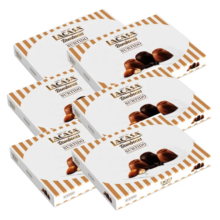 Lacasa Lote de 6x Caja de Bombones Surtidos 95G - 1
