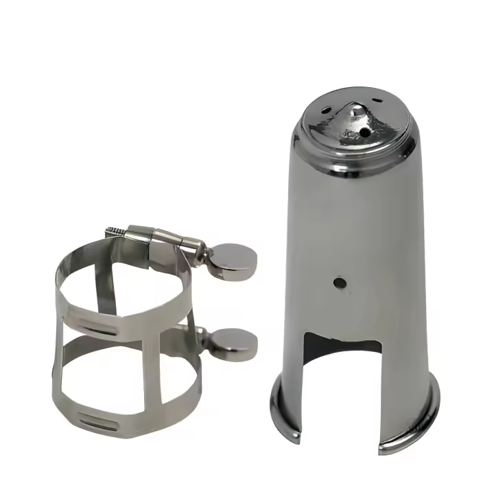 Boquillero y abrazadera para Saxo Tenor Plateado - 1