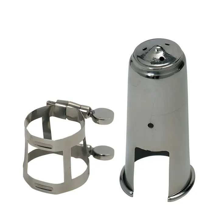 Boquillero y abrazadera para Saxo Tenor Plateado - 1