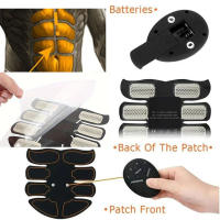 Entrenador Muscular Eléctrico Inalámbrico Para Hombres Y Mujeres 8 Pack 6 Pack Masajeador De Fitness Para Abdominales Material PU ABS Color Negro - details 3