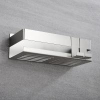 Estante De Ducha De Acero Inoxidable Sin Perforar Organizador De Baño Y Cocina Con Gancho Montado En La Pared Caddy De Malla - details 1