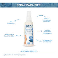 Para Pies Desodorante spray Mineral Spray Pies 100 mL Deo Naturals normaliza la transpiración, sensación de frescore Da, evite La formación de olores - details 0
