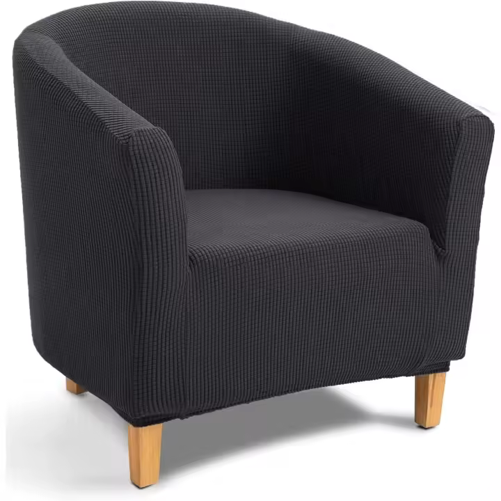 Funda de Sillón Elásticas Chesterfield, 1 Plaza Funda De Sofá para Silla De Club, Cubre para Sillón Ajustable Universal Extraíbles Lavables (Gris) - 1
