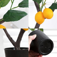 1PCS Arbol De Limón Artificial Bonsái Decoración Para Mesa De Escritorio Restaurante Oficina Exhibición En Interiores - details 2