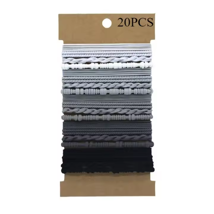 20 Pcs Cordones Bohemios Para Mujer Y Niñas Cinturones Elásticos De Nylon Para Pelos Y Puentecitos Accesorios De Moda - 1