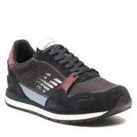 Emporio Armani Zapatillas Zapatos Hombre Azul Rojo X4X537 XM678 Q441 - details 5