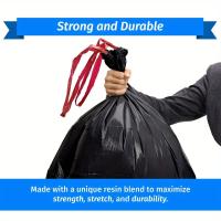 30pcs Sacos De Basura Negros De Gran Capacidad 35 Galones Con Cordones Para Cocina Anti-Desbordamiento Y Anti-Quemaduras - details 4
