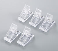 Clip De Uñas Acrílicas Transparentes 5/10pcs Para Extensión De Pólen Con Lámpara UV Herramientas De Arte De Manicura - details 10