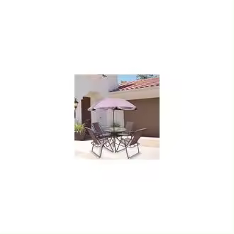 CONJ.BÁSICO 4 SILL+MESA Ø80 CM+PARASOL - 1