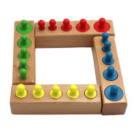 Juguete Educativo De Madera Montessori Para Niños Juguetes De Desarrollo Sensorial Y Práctica De Cilindros Y Agujeros Edad Recomendada 3-12 Años - details 8