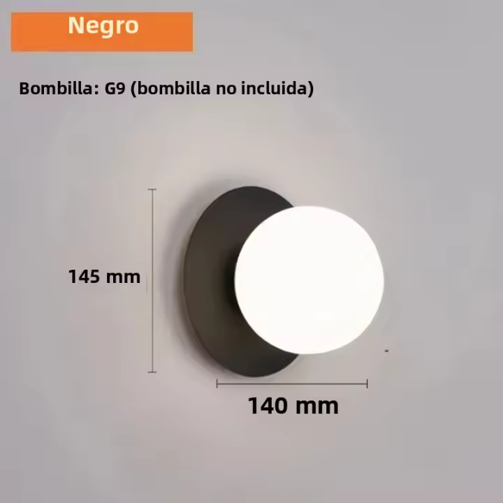 Lámpara De Pared Minimalista Nórdica Y Lujo Para Dormitorio Y Sala De Estar Iluminación Para Pasillo Y Escaleras Estilo Moderno Metal Negro Y Oro - 1