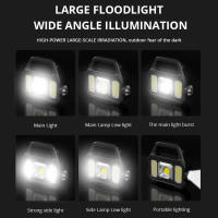Linterna Recargable De 6 Velocidades Torcha Impermeable Potente Con Luz Solar USB Para Accesorios De Exterior - details 2