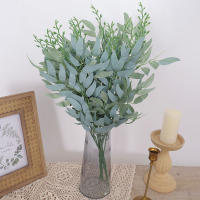 Planta Artificial De 50cm Hoja Verde Ramas Largas Flor Falsa Accesorios De Boda Decoración Del Hogar Estilo Eucalipto - details 4