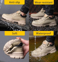 Botas De Seguridad Para Hombre Con Punta De Acero Antideslizantes Antipinchazos Zapatillas De Seguridad Respirables Talla True Fit - details 6