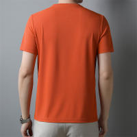 Camiseta De Hombre Casual Y Moda Con Cuello V Y Mangas Cortas En Color Sólido Transpirable Y Cómoda Para Verano Top Versátil - details 20