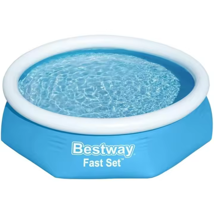 Piscina Inflable Redonda Bestway Fast Set 244x61 cm Azul para Jardín y Verano - 1