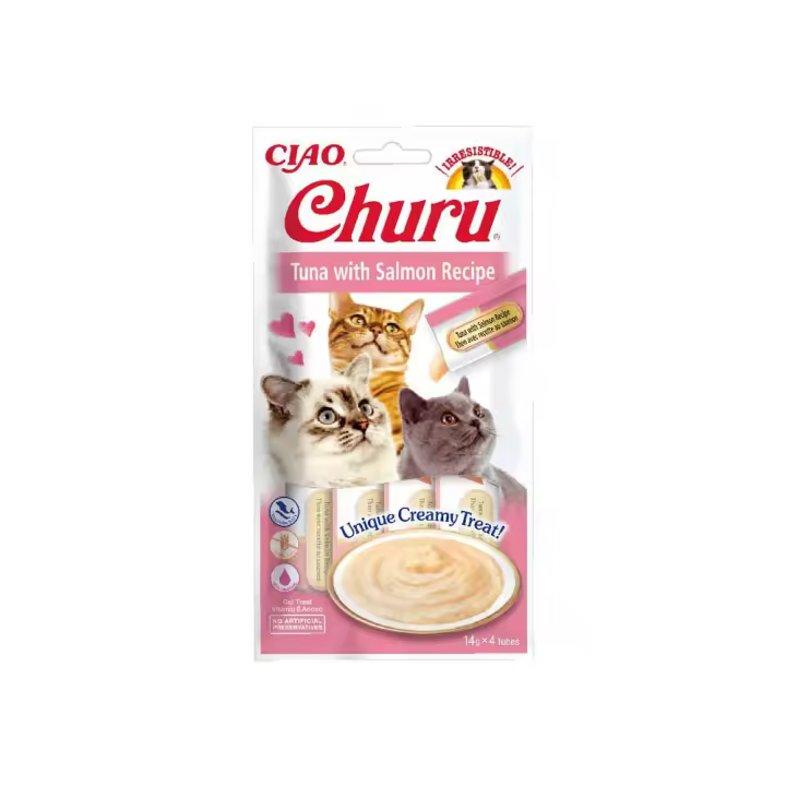 Churu Cat Receta De Salmón Con Atún 4 X 14Gr - 1
