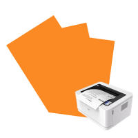 00564-55 Papel autoadehsivo de color naranja A4  21*29.7CM, etiqueta adhesiva para impresoras. - details 1