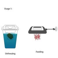Juego De Alimentador Para Acuario Con Ventosa Plástico Rojo Para Alimentación De Cucarachas Y Alimentos Líquidos Para Peces - details 14