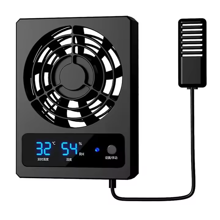 Ventilador inteligente para acuario de reptiles con pantalla LED, ventilación de viento fuerte, bajo nivel de ruido (grados Celsius) - xdd - 1