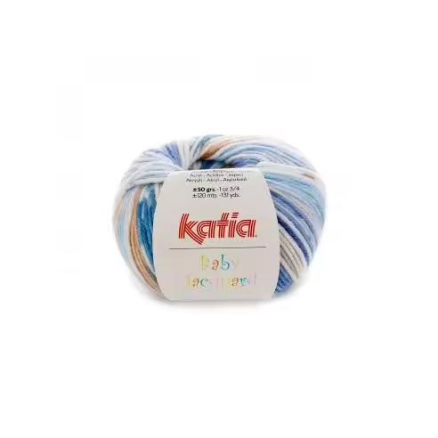 BABY JACQUARD de Katia, lana para tejer, disponible en ovillos de 50gr y 120m, para agujas de 4 – 4’5mm o ganchillo de 4mm - 1