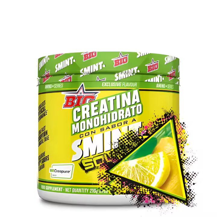 BIG – Creatina Monohidrato con Sabor Smint® Sours Limón | 210g para Fuerza y Rendimiento - 1