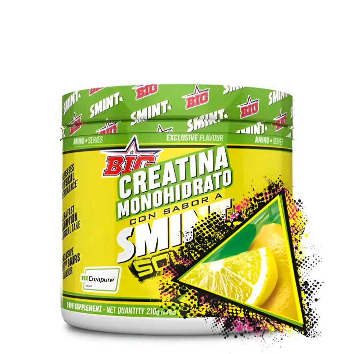 BIG – Creatina Monohidrato con Sabor Smint® Sours Limón | 210g para Fuerza y Rendimiento - 1