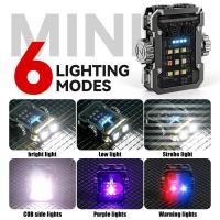 Linterna LED De Alta Brillo Portátil Mini Llave De Fuente Dual Para Camping Pesca Herramienta Multifuncional Luz Torcha - details 2