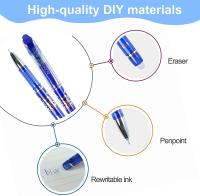 Juego De Bolígrafos Gel Erasables 0.5mm Multicolor Recargables Tinta Lavable Para Escuela Y Oficina Suministros De Papelería - details 0