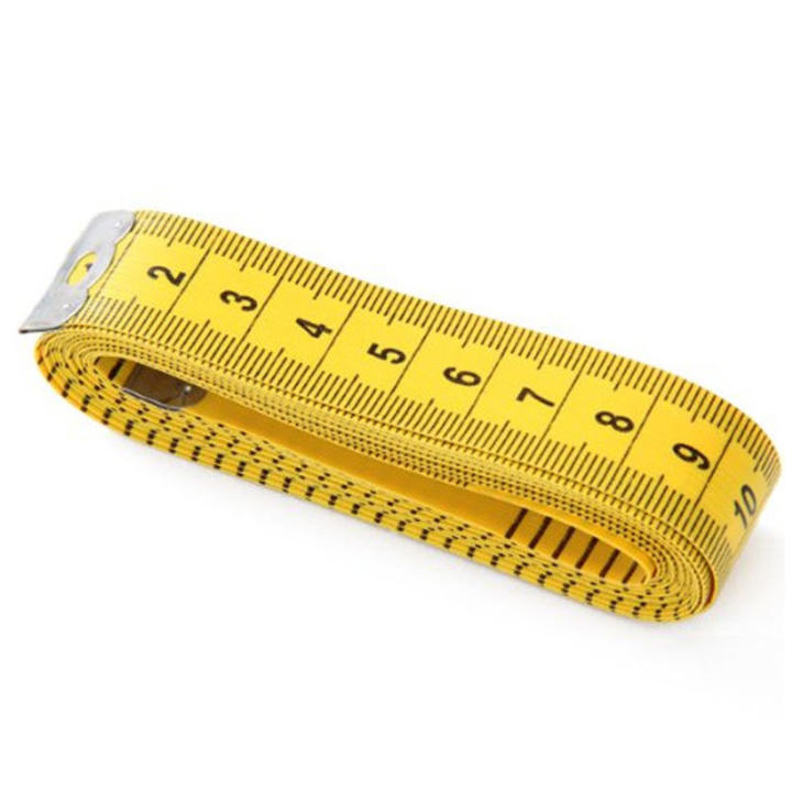 Cinta Métrica De 3M Amarilla Para Costura Y DIY 2cm Ancha Material PVC Fácil De Coser Herramienta Para Medir Ropa