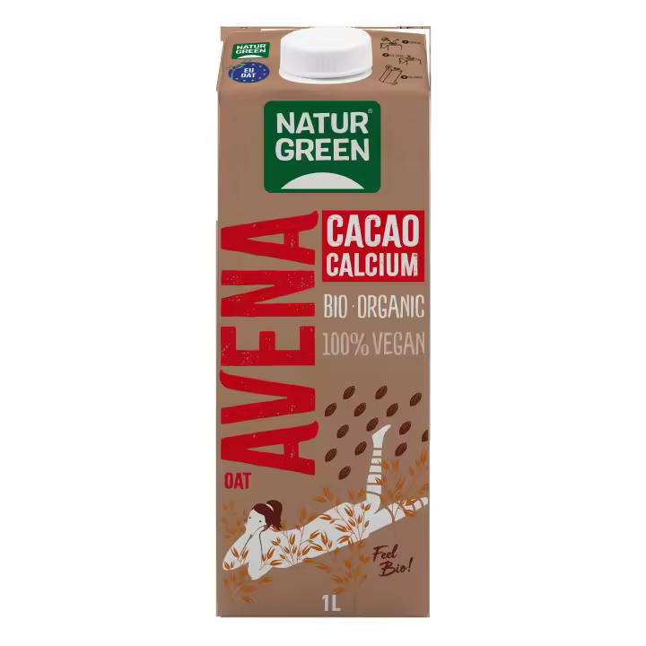 Naturgreen Bebida Ecológica De Avena Y Cacao Con Calcio 1L - 1