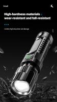 Linterna LED Recargable USB Con Zoom Para Camping Y Pesca Nocturna Luz Emergente Super Brillante Portátil Resistente Al Agua - details 10