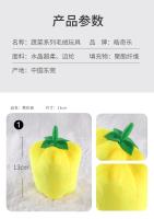 Juguete De Peluche De Frutas Y Verduras Simulación Dinosaurio Suave Para Bebés Juguetes Educativos Para Niños Garlic Strawberry Broccoli Watermelon Pumpkin - details 1