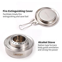 Estufa De Camping LIXADA 120ml Mini Con Cubierta Plegable Para Extinguir Fuego Alta Eficiencia De Combustión Estufa Para Alcohol - details 4