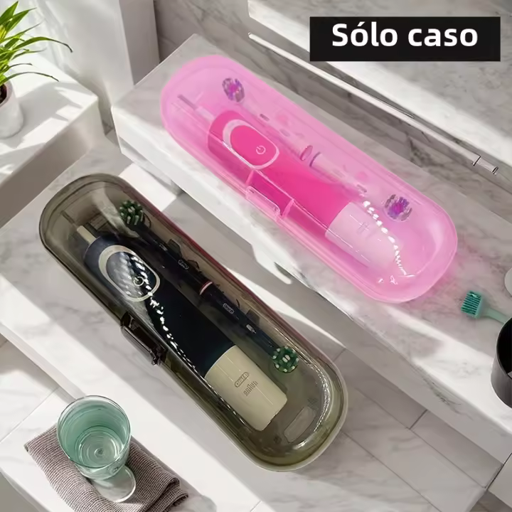 2Pack Estuche Portátil Para Broca Eléctrica Transparente Y Antipolvo Organizador De Viaje Para Esenciales Del Baño - 1