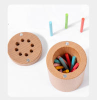 Juguetes De Madera Montessori Para Niños Juego De Colores Y Motor Fin Juego Educativo De Alineación Sensorial Para Bebés De 1 a 3 Años - details 6