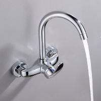 Grifo De Cocina De Pared Con Agua Caliente Y Fría Mezcladora De Cobre Para Lavabo Lavandería Balcón Instalación En Pared - details 0