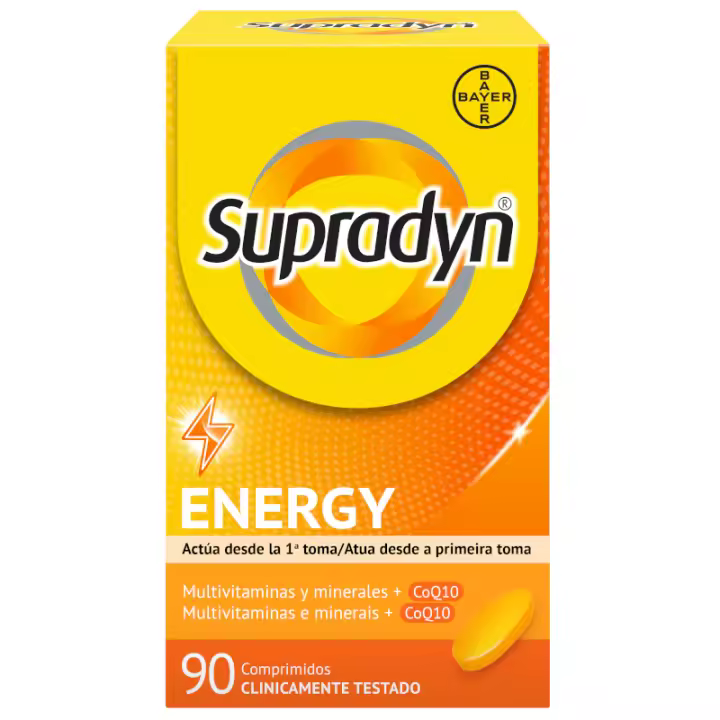 Supradyn Energy - Complemento Alimenticio Multivitamínico para Recarga Energética y Refuerzo Inmunológico - 90 Comprimidos - 1